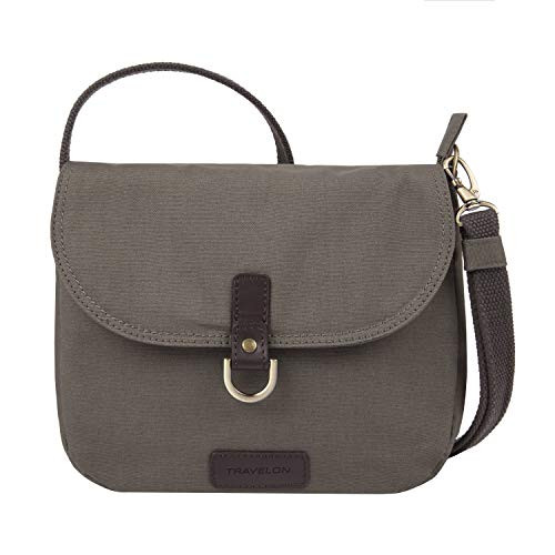 Travelon: Anti-Theft Courier Saddle Crossbody Bag - Gray