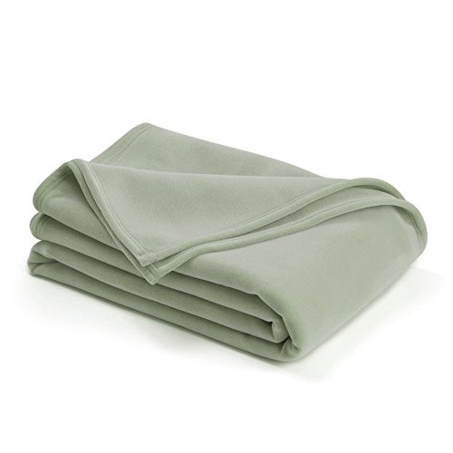 The Original Vellux Blanket - Twin, Soft, Warm, Insulated, Pet-Friendly, Home Bed & Sofa - Moss
