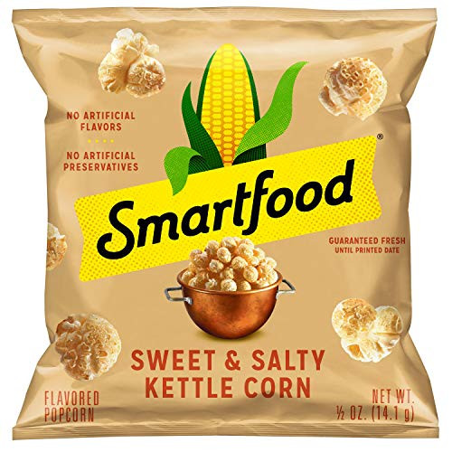 Smartfood Sweet & Salty Kettle Corn Flavored Popcorn, 0.5 Ounce (Pack of 40)