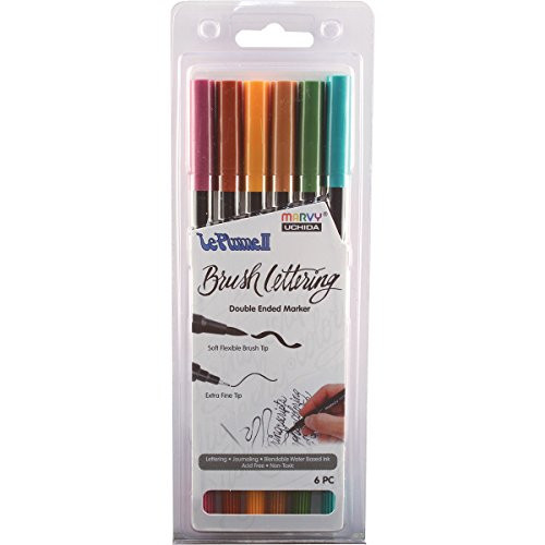 UCHIDA Natural Colored Brush Lettering Marker Set Art Supplies