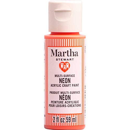 Martha Stewart Crafts Family Friendly Multi-Surface Neon Acrylic Craft Paint, Solar Flare