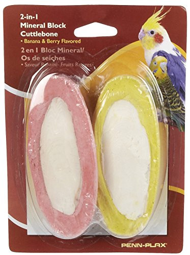 Penn-Plax® Banana & Berry Cuttlebone & Mineral Block Combo for Birds, 2-Pack