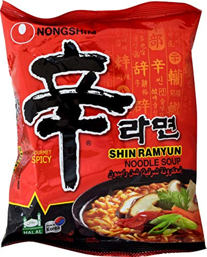Nongshim Shin Ramyun Noodle Soup, Gourmet Spicy, 4.2 Ounce