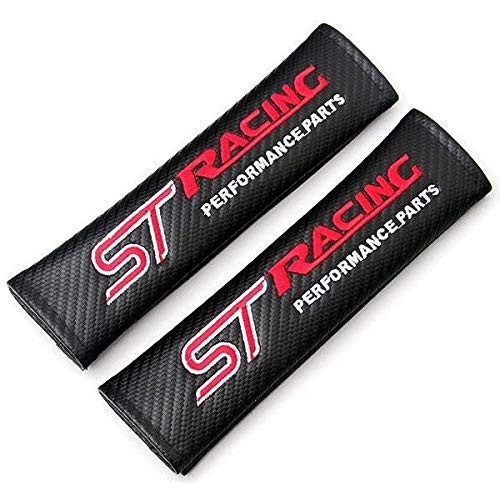 Vestian 2X Carbon Fiber Sport ST Racing Seat Belt Cover Shoulder Pad Cushion for Focus Fiesta ST Racing