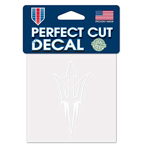 WinCraft NCAA Arizona State Sun Devils 4x4 Perfect Cut White Decal, One Size, Team Color