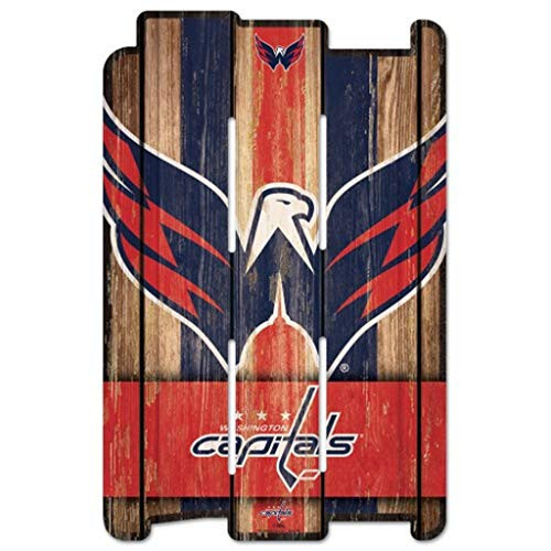 WinCraft NHL Washington Capitals Wood Fence Sign, Black