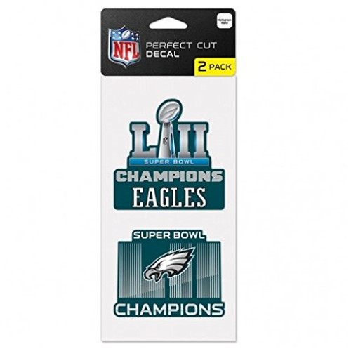 NFL Philadelphia Eagles Super Bowl LII Champions Perfect Cut Decal, 2-Pack NFL Philadelphia Eagles Super Bowl LII Champions Perfect Cut Decal, 2-Pack