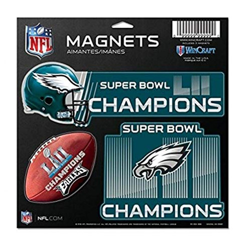 NFL Philadelphia Eagles Super Bowl LII Champions 3-Piece Magnet Set NFL Philadelphia Eagles Super Bowl LII Champions 3-Piece Magnet Set