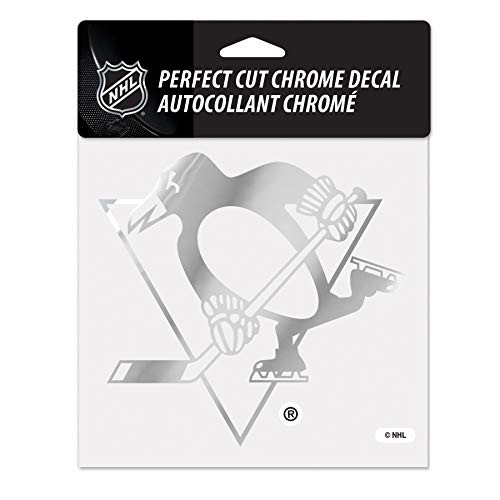 WinCraft NHL Pittsburgh Penguins Chrome Perfect Cut Decal, 6 x 6, Black