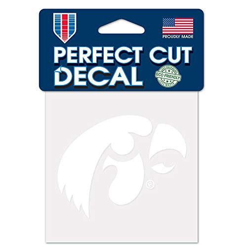 WinCraft NCAA Iowa Hawkeyes 4x4 Perfect Cut White Decal, One Size, Team Color