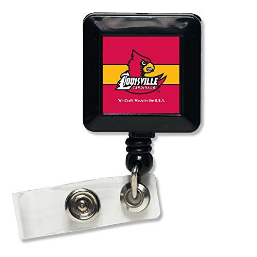 WinCraft NCAA University of Louisville Retractable Badge Holder, Black