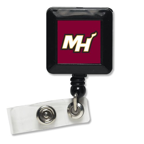WinCraft NBA Miami Heat Retractable Badge Holder, Black