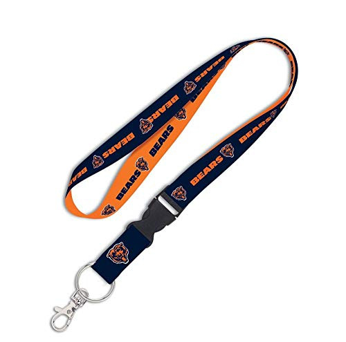 WinCraft NFL Chicago Bears Lanyard with Detachable Buckle, 3/4"