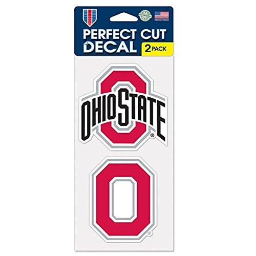 WinCraft NCAA Ohio State University Perfect Cut Decal (Set of 2), 4" x 4"