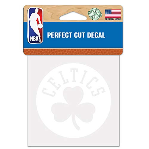 WinCraft NBA Boston Celtics 4x4 Perfect Cut White Decal, One Size, Team Color WinCraft NBA Boston Celtics 4x4 Perfect Cut White Decal, One Size, Team Color