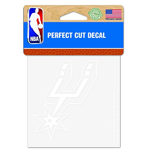 WinCraft NBA San Antonio Spurs 4x4 Perfect Cut White Decal, One Size, Team Color WinCraft NBA San Antonio Spurs 4x4 Perfect Cut White Decal, One Size, Team Color
