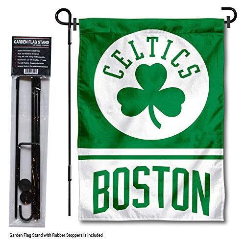 WinCraft Boston Celtics Garden Flag with Stand Holder