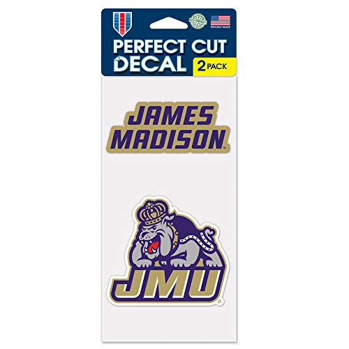 James Madison JMU Dukes Set of 2 4x4 Decals