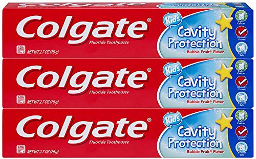 Colgate Colgate kids toothpaste cavity protection, bubble fruit, 2.7 ounces (3 pack), 2.7 Ounce