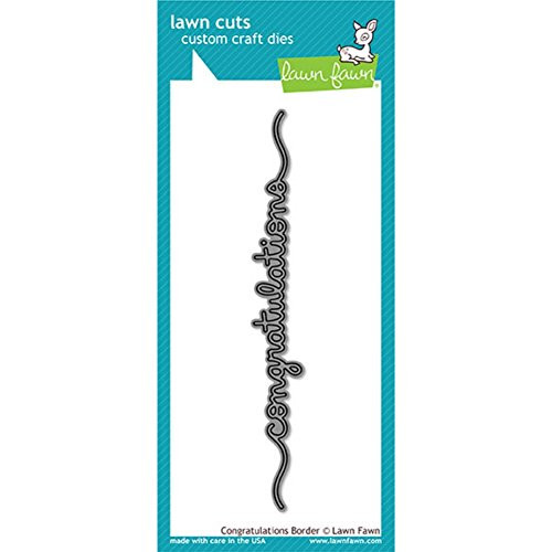Lawn Fawn Lf1614 Lawn Cuts Custom Craft Die -Congratulations Border