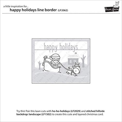Lawn Fawn Lawn Cuts Custom Craft Die LF2062 Happy Holidays Line Border Lawn Fawn Lawn Cuts Custom Craft Die LF2062 Happy Holidays Line Border
