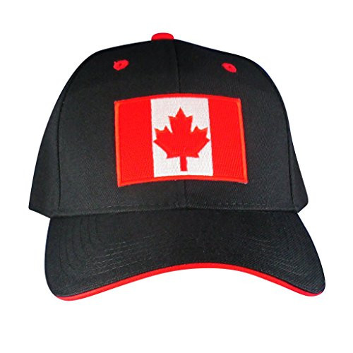 AffinityAddOns Canadian Maple Leaf Flag Hat  Embroidered Patch Baseball Cap