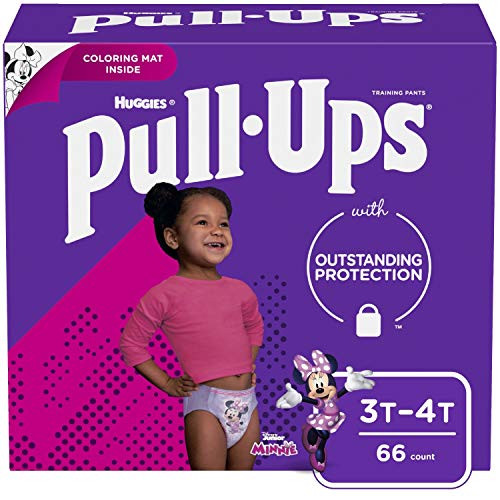 Pull-Ups Learning Designs Girls' Training Pants, 3T-4T, 66 Ct
