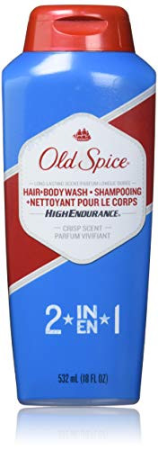 Old Spice High Endurance Hair + Body Wash for Men, Crisp Scent, 18 fl oz