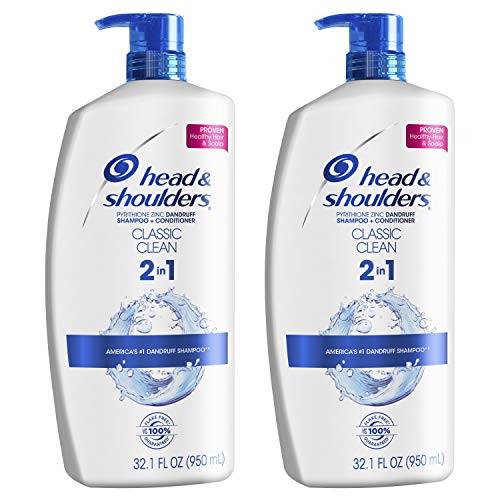 Head and Shoulders Shampoo and Conditioner 2 in 1, Anti Dandruff Treatment and Scalp Care, Classic Clean, 32.1 fl oz, Twin Pack Head and Shoulders Shampoo and Conditioner 2 in 1, Anti Dandruff Treatment and Scalp Care, Classic Clean, 32.1 fl oz, Twin Pack