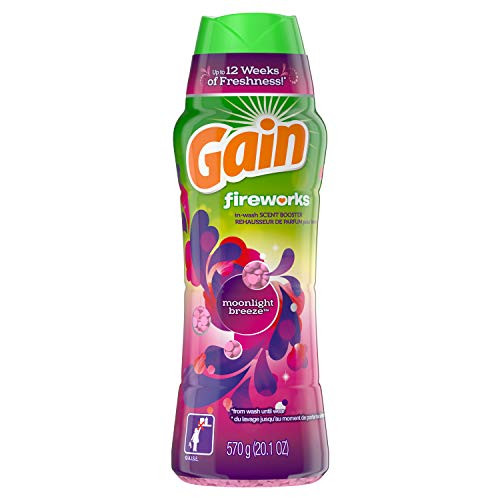GAIN Gain Fireworks in-Wash Scent Booster Beads, Moonlight Breeze, 20.1 Ounce GAIN Gain Fireworks in-Wash Scent Booster Beads, Moonlight Breeze, 20.1 Ounce