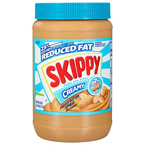 SKIPPY Peanut Butter, Creamy Reduced Fat, 40 Ounce Twin Pack (Pack of 2)