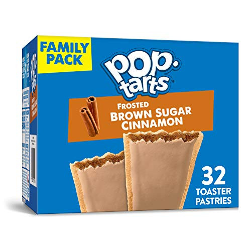 Kellogg's Pop-Tarts Frosted Brown Sugar Cinnamon - Toaster Pastries Breakfast for Kids, Family Pack (2 Count of 27 oz Boxes), 54.1 oz