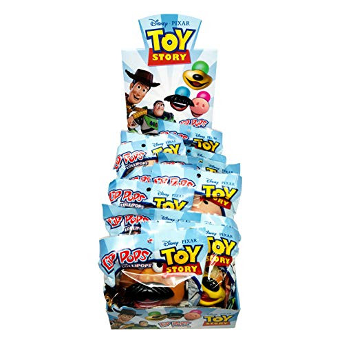 Disney Pixar Toy Story 4 Assorted Character Lip Pops Lollipops Stocking Stuffers, Pack of 12