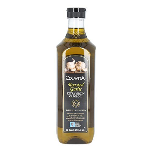 Colavita Roasted Garlic Extra Virgin Olive Oil, Low FODMAP, 32 Fl Oz (Pack of 1)