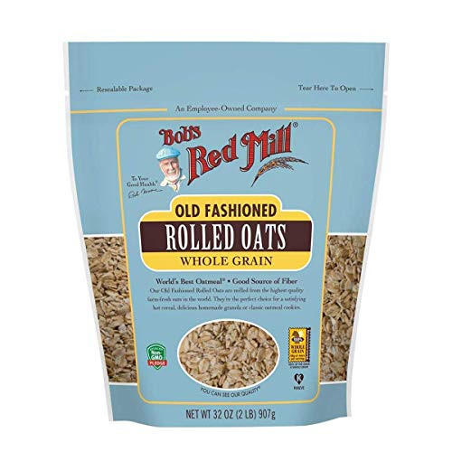 Bob's Red Mill Whole Grain Old Fashioned Regular Rolled Oats, 32 Ounce (Pack of 4)