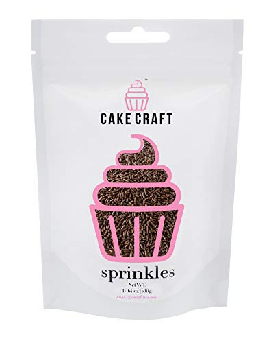 Cake Craft Sprinkles Brown Jimmies 17.63 Ounces