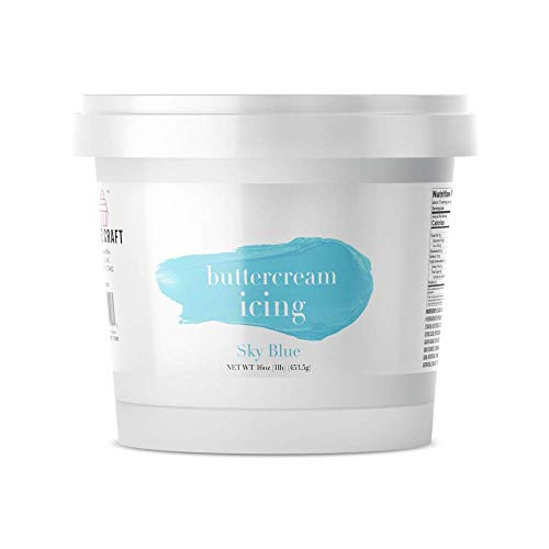 Cake Craft Whipped Buttercream Icing Sky Blue 16 Ounces