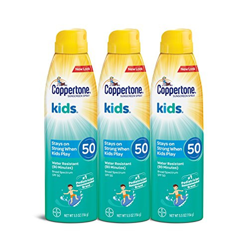 Coppertone KIDS Sunscreen Continuous Spray SPF 50 (5.5 Ounce, Pack of 3) Coppertone KIDS Sunscreen Continuous Spray SPF 50 (5.5 Ounce, Pack of 3)