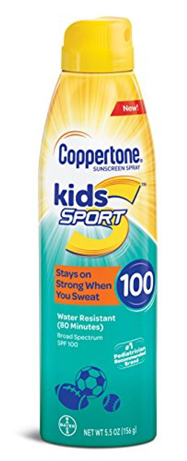 Coppertone SPORT KIDS Sunscreen Continuous Spray SPF 100 (5.5 Ounce) (Packaging may vary) Coppertone SPORT KIDS Sunscreen Continuous Spray SPF 100 (5.5 Ounce) (Packaging may vary)
