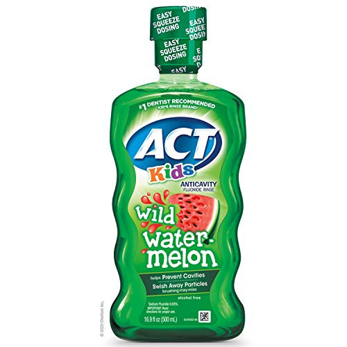 ACT Kids Anticavity Fluoride Rinse Wild Watermelon 16.9 Ounce ACT Kids Anticavity Fluoride Rinse Wild Watermelon 16.9 Ounce