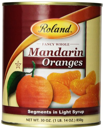 Roland Mandarin Oranges, Segments in Light Syrup, 30 Ounce (Pack of 6)
