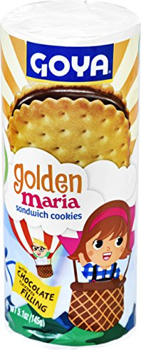 Goya Foods Golden Maria Sandwich Cookies with Chocolate Flavored Filling, 5.09 Ounce (Pack of 24)
