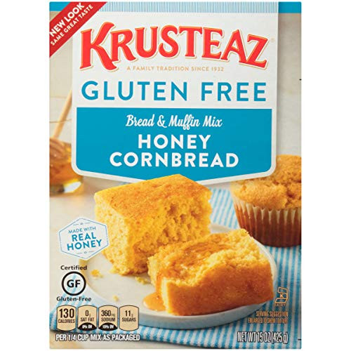 Krusteaz Gluten Free Honey Cornbread Mix, 15-Ounce Box