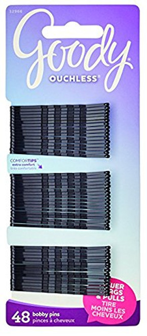Goody Color Collection Bobby Pins, Black, 48 Count (Pack of 3) Goody Color Collection Bobby Pins, Black, 48 Count (Pack of 3)