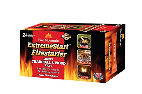 Pine Mountain ExtremeStart Wrapped Fire Starters, 24 Starts Firestarter Wood Fire Log for Campfire, Fireplace, Wood Stove, Fire Pit, Indoor & Outdoor Use Pine Mountain ExtremeStart Wrapped Fire Starters, 24 Starts Firestarter Wood Fire Log for Campfire, Fireplace, Wood Stove, Fire Pit, Indoor & Outdoor Use