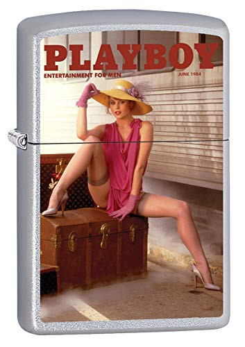 Zippo Playboy Cover June 1984 Pocket Lighter, Satin Chrome, One Size (205-CI011212)