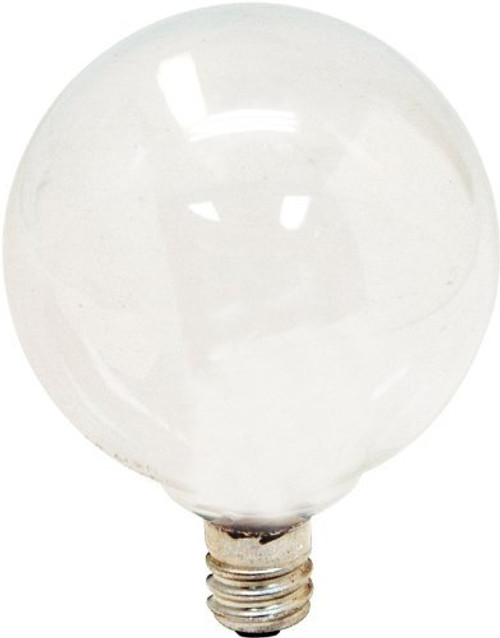 GE Lighting 44412 25 Watt White Vanity Globe Light Bulbs 2 Count