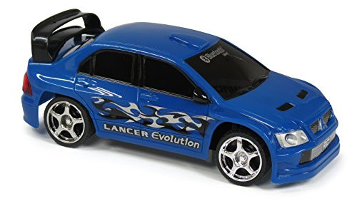 JC Toys Bluetooth Controlled Turbo Racers Mitsubishi Lancer Evolution Car, Blue