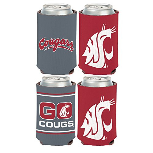 WinCraft NCAA Washington State Cougars 2 Pack 12 oz. 2-Sided Can Coolers