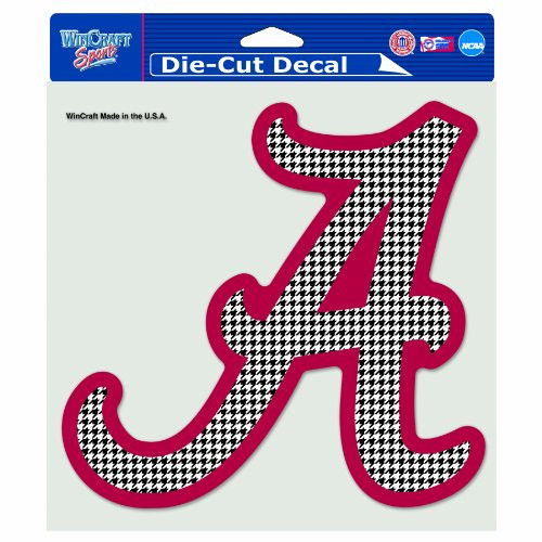 NCAA Alabama Crimson Tide "Hounds-tooth" 8-by-8 Inch Diecut Colored Decal NCAA Alabama Crimson Tide "Hounds-tooth" 8-by-8 Inch Diecut Colored Decal